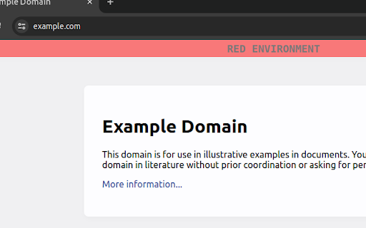 Environment Warning :: Extension to assist development by warning you about the environment you are currently on.