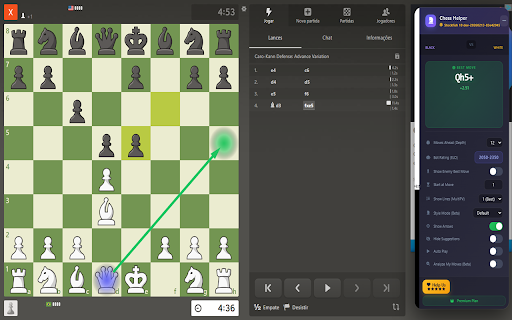 Stockfish Chessboard Analysis :: Real-time chessboard analysis with Stockfish. Best moves, multiple lines, move quality and adjustable play styles.