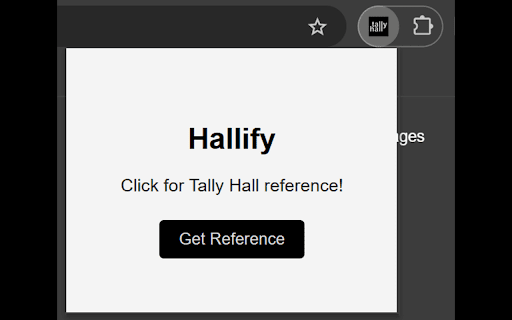 Hallify :: Get a Tally Hall reference every time you click the icon!