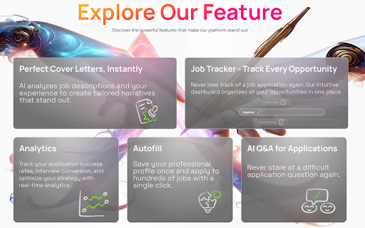 AI Cover Letter Side Panel :: Generate personalized cover letters & answer application questions with AI. Track jobs, analyze stats, and land interviews faster.