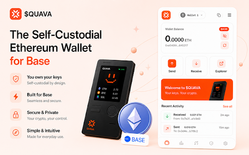 Quava Wallet :: Post-quantum Ethereum & Base wallet. Built for the era when quantum breaks everything else.