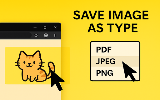 Save Image As Type :: Use Save Image As Type – convert images to PNG, JPG, WebP or PDF before download. Simple and fast save image as type extension.