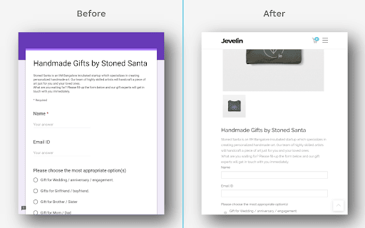 Formfacade - Embed Google Forms :: Customize embedded Google Forms with AI to match your website — no iframe, no Google branding. WordPress, Squarespace, Wix & more.