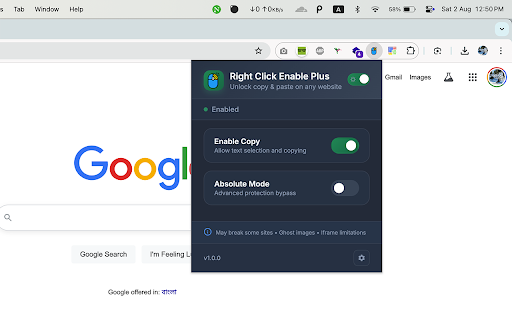 Absolute Right Click Enable Plus :: Force Enable Right Click & Copy