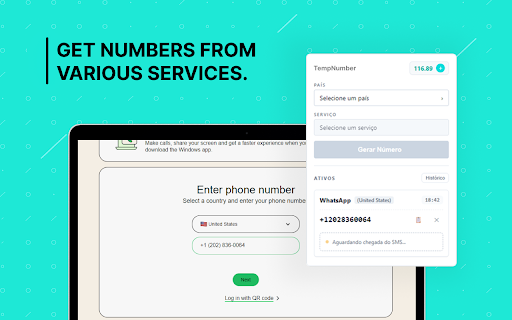 TempNumber - Virtual Number and SMS Generator :: Get temporary phone numbers and receive verification SMS from multiple countries and services.