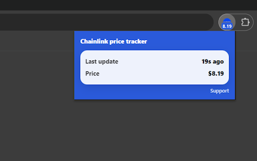 Chainlink price tracker :: Lightweight price badge that keeps Chainlink visible on your toolbar with minimal permissions.