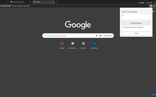 Simple Thank You Writer :: Generate short and appropriate thank you messages based on your reason.