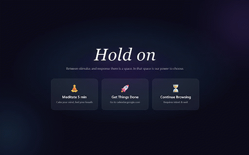 Focus Guard :: Block distracting websites and stay focused. Meditate before you can continue browsing.