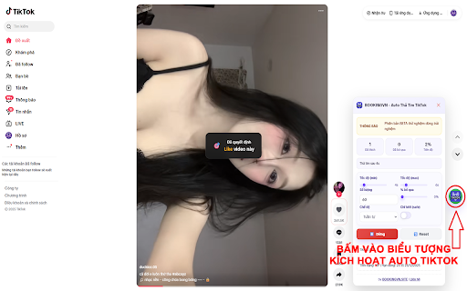 BOOKINGVN - Auto Thả Tim TikTok :: Tự động thả tim tiktok, giả lập lướt tự động, ngẫu nhiên các hành động giúp tăng tương tác và kéo follow tự nhiên nick tiktok