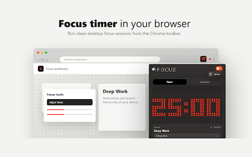 Focus Alarm Timer :: A compact productivity timer with Chrome alarm notifications.