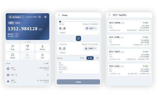 factory wallet :: self custody wallet for octra and factory.