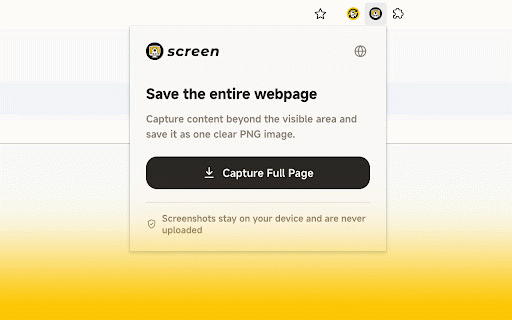 ScreenMode — Full Page Screenshot :: Capture entire webpages in one click. All screenshots are processed locally in your browser.