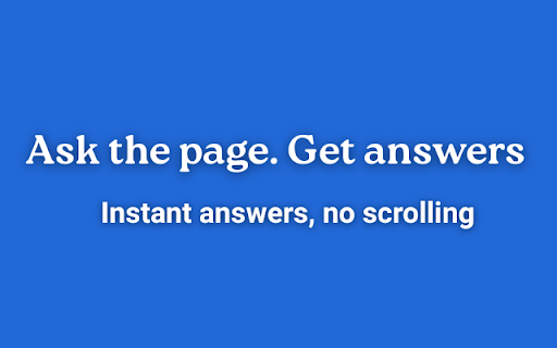 Answerly – AI Webpage Assistant & Research Tool :: Ask questions about any webpage and get instant answers - 100% local, no data leaves your browser.