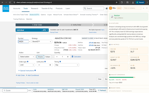 Mila — AI Stock Analyzer :: AI stock analysis in a friendly sidebar. Works on any page — including your brokerage. Invest with confidence.