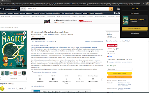 vioLib - Salvar Livro :: Adicione livros da Amazon, Panini e Estante Virtual diretamente na sua biblioteca vioLib.