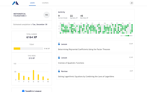MA Grid :: GitHub-style activity graph for Math Academy