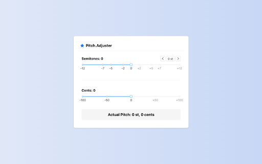 Pitch Adjuster :: Real-time pitch adjuster for online videos like YouTube. A versatile toolkit designed for musicians.