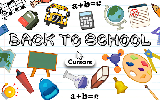 Back to School Cursor ★ Custom Cursor for Chrome™ :: 70+ fun school-themed cursors! Add notebooks, pencils & more to your browser!