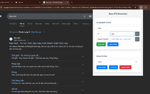 Auto-Fill Assistant :: Create profiles and auto-fill forms on the current tab with one click. Minimal permissions, MV3-compliant.