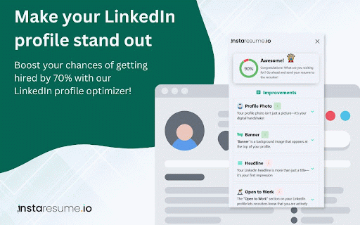 Instresume Linkedin Review Tool :: Optimize your LinkedIn profile with personalized scores & actionable tips to improve your headline, work experience, and more!