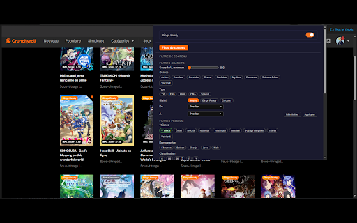 PureBinge :: Filter Crunchyroll catalog pages with MAL metadata