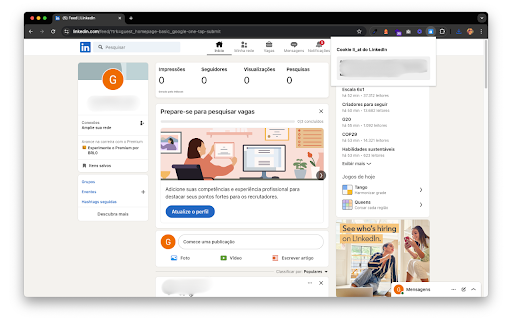 LinkedIn li_at Cookie Viewer :: Exibe o valor do cookie li_at do LinkedIn.