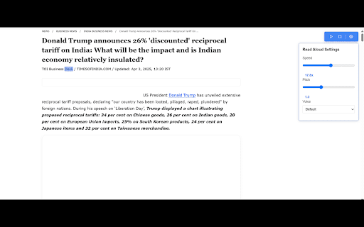 Read Aloud :: Reads web pages aloud with word highlighting
