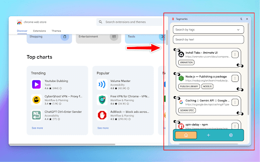 Tagmarks :: Tagmarks helps you organize Chrome bookmarks, with customizable tags, making it easier to find and manage your saved pages