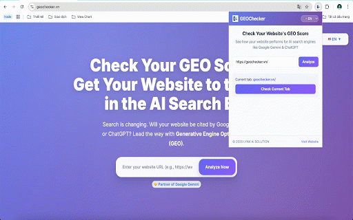 GEOChecker :: Instantly check GEO score for any website to improve visibility in AI search engines like Google Gemini & ChatGPT