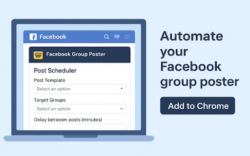 Facebook Groups Auto Poster | Post Scheduler & Automation Assistant :: Auto-post in multiple Facebook groups. Save time with automation, link sharing, and content scheduling.
