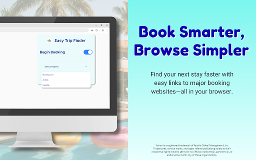 Easy Trip Finder :: With Easy Trip Finder, switch between top hotel booking sites and Yahoo web search using one easy toggle.