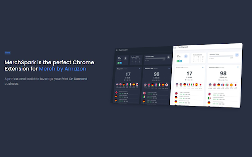 MerchSpark for Merch By Amazon :: A Chrome extension which supports your tasks on Merch By Amazon (Amazon Merch on Demand)