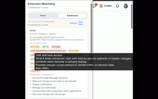 Chrome Extension Watchdog :: Lists installed extensions and alerts when new ones are added.