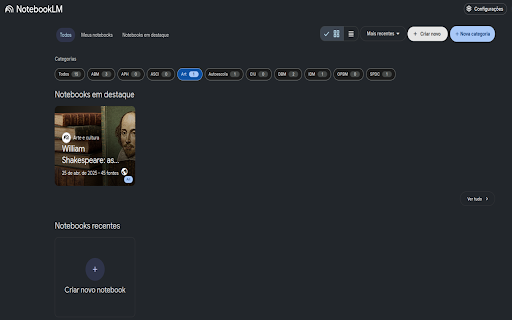 NotebookLM Organizer :: Adds categories and organization to the NotebookLM homepage.