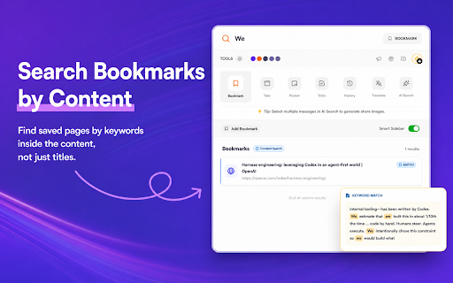 Cosearch - Search Tabs, Bookmarks & History :: AI bookmark manager, tab organizer, and browser history search. Save pages, capture screenshots, and manage todos with Cosearch.