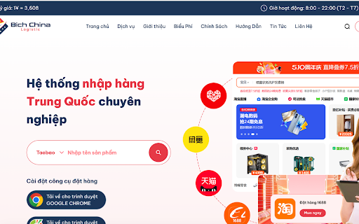 Công cụ đặt hàng Trung Quốc BichChina.Vn :: Công cụ đặt hàng BichChina.vn trên trình duyệt Chrome & Cờ rôm