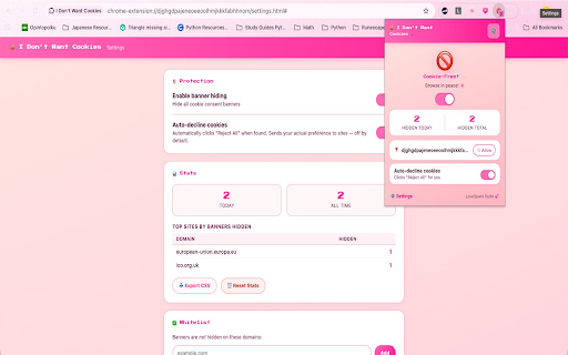 I Don't Want Cookies :: Hides cookie consent banners and GDPR notices automatically. Part of the LoveSpark Suite 💕