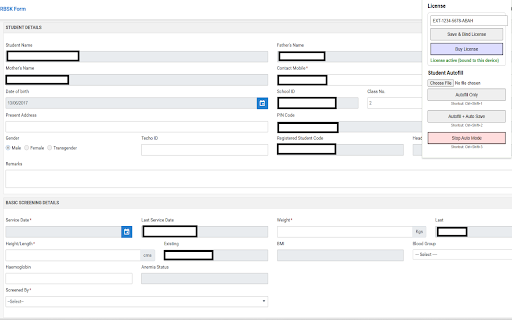Student Data Entry Assistant :: Autofill, auto-save, and stop automation for student data entry.