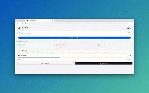 PageVeil - Blur & Replace Sensitive Data :: Blur, hide, or replace sensitive data on any webpage before screen sharing, demos, recordings, and screenshots.