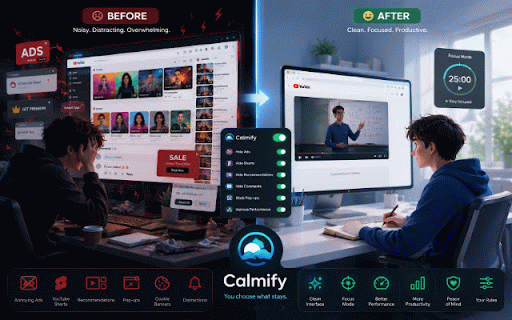 Calmify :: Block ads, remove distractions, stay focused.