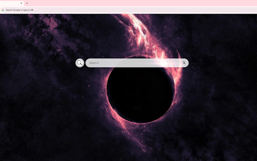 Black Hole Live Wallpaper :: Animated cosmic black hole with swirling purple and orange accretion disk in deep space.