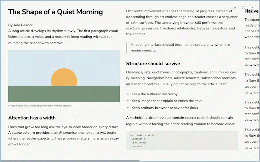 Columnary :: Read long articles in space-filling full-height columns with bookmarks