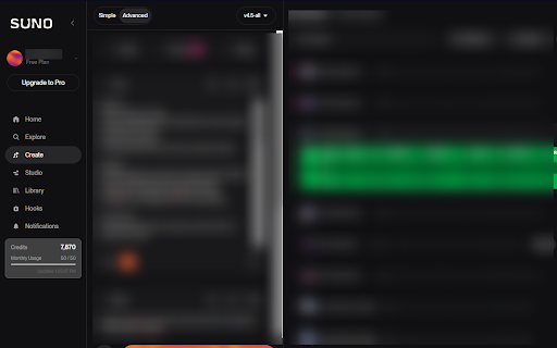 Suno Credits Display :: Displays your Suno AI credits in the sidebar navigation and extension popup
