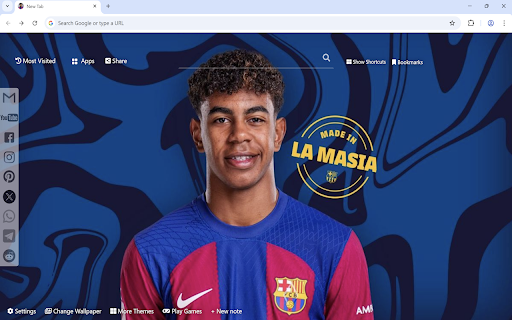 Lamine Yamal Wallpaper :: Lamine Yamal Wallpaper turn new tab to custom HD Lamine Yamal background. Lamine Yamal wallpaper background themes for fans.