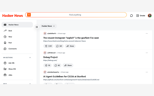 RedHN :: A Reddit-style extension for Hacker News