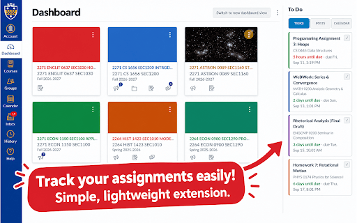 Simple Canvas Tasks :: A better to-do list sidebar for Canvas
