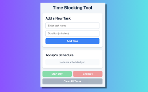 Time Blocking Tool Planner :: Organize your day with the time blocking technique.