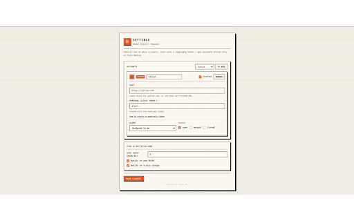 mr-tracker :: Track GitLab, GitHub, and Bitbucket merge/pull requests and get notified when their status changes.
