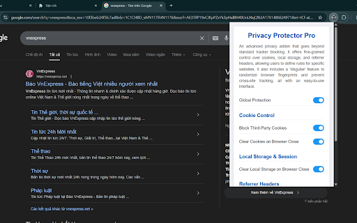 Privacy Protector Pro :: Protect your privacy by controlling cookies, local storage, and browser fingerprinting with ease.