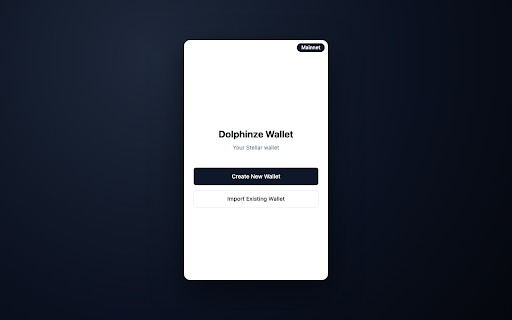 Dolphinze Wallet :: Self-custody Stellar wallet: hold XLM and Stellar assets, send and receive payments, and manage your keys locally in your browser.
